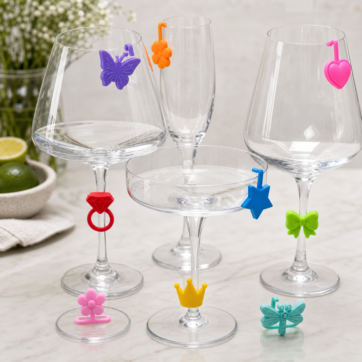 Glasmarkers voor de thuisbar · Housewarming voor je partner
