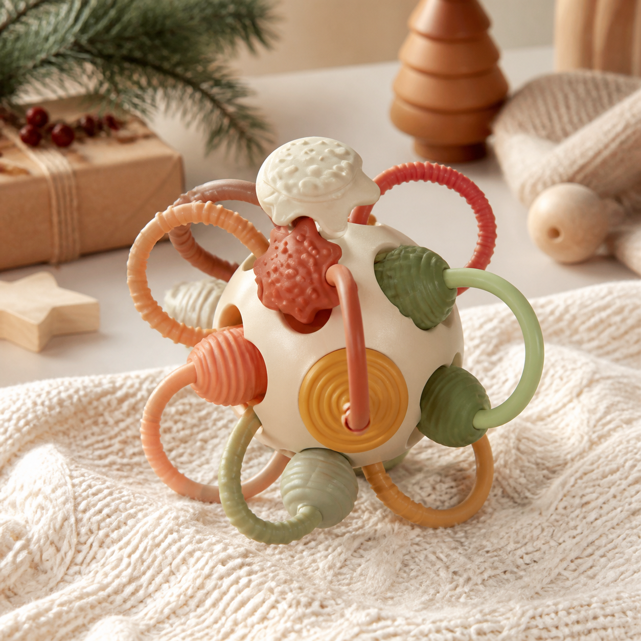 Sensorische bal voor kleine ontdekkers · Kerst voor een kind