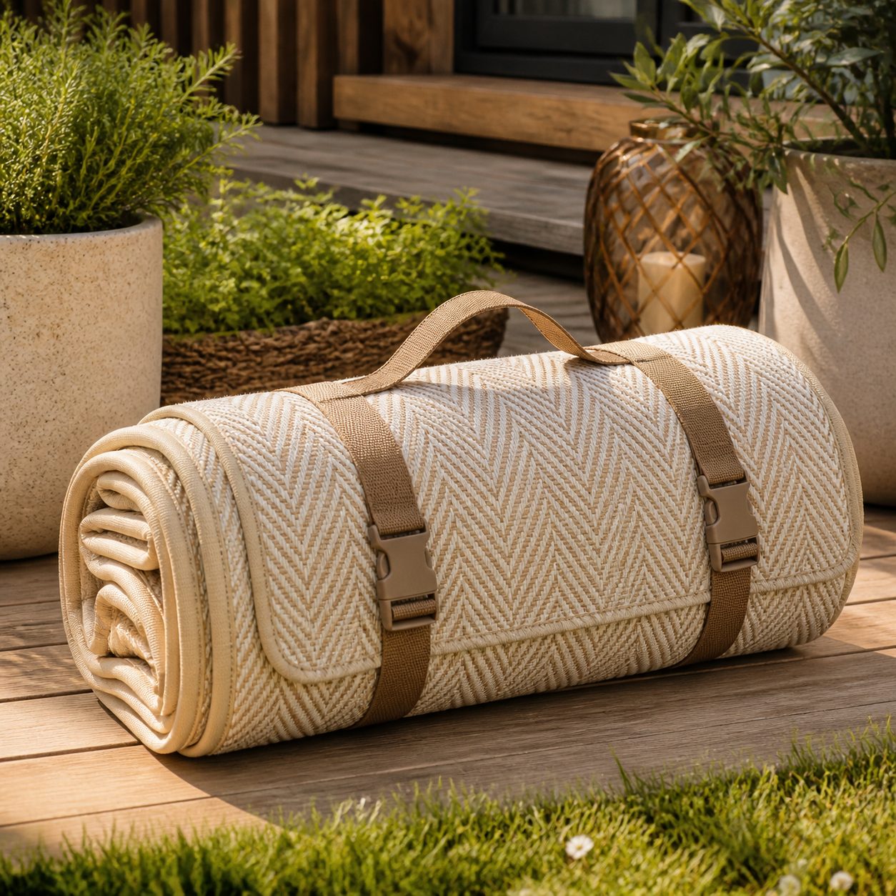 Picknickkleed voor tuin en terras · Vaderdag voor een ouder