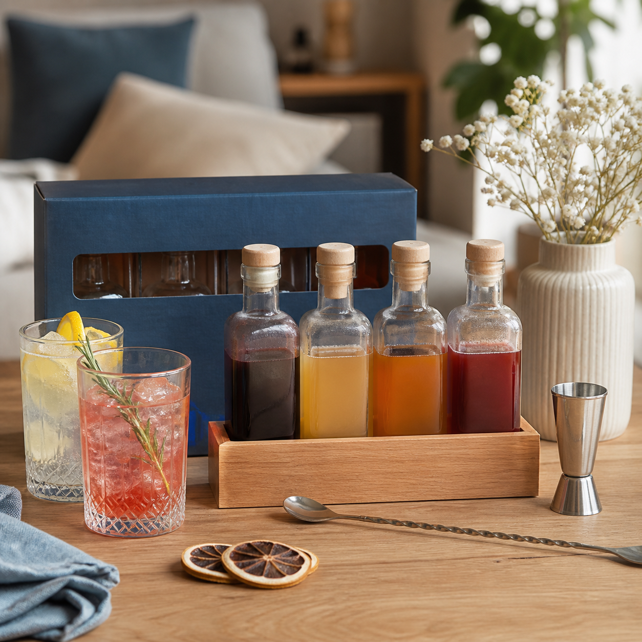 Siroopset voor een avond met vrienden · Housewarming voor je partner