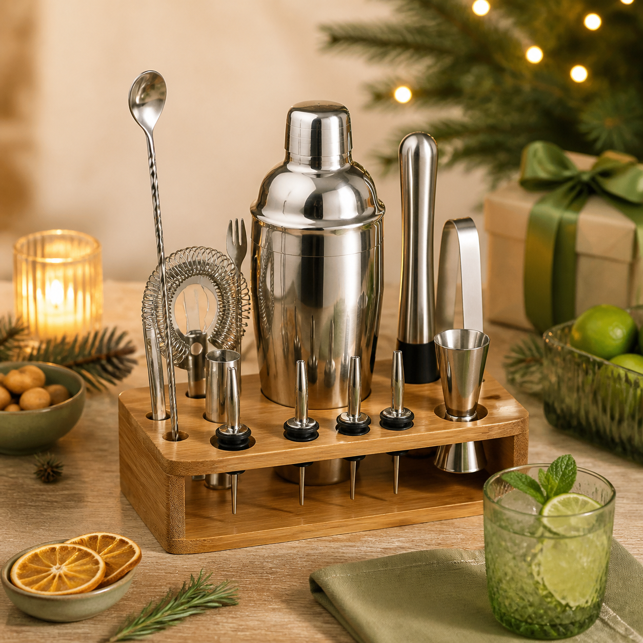 Barset voor cocktail- en mocktailfans · Kerst voor een vriend