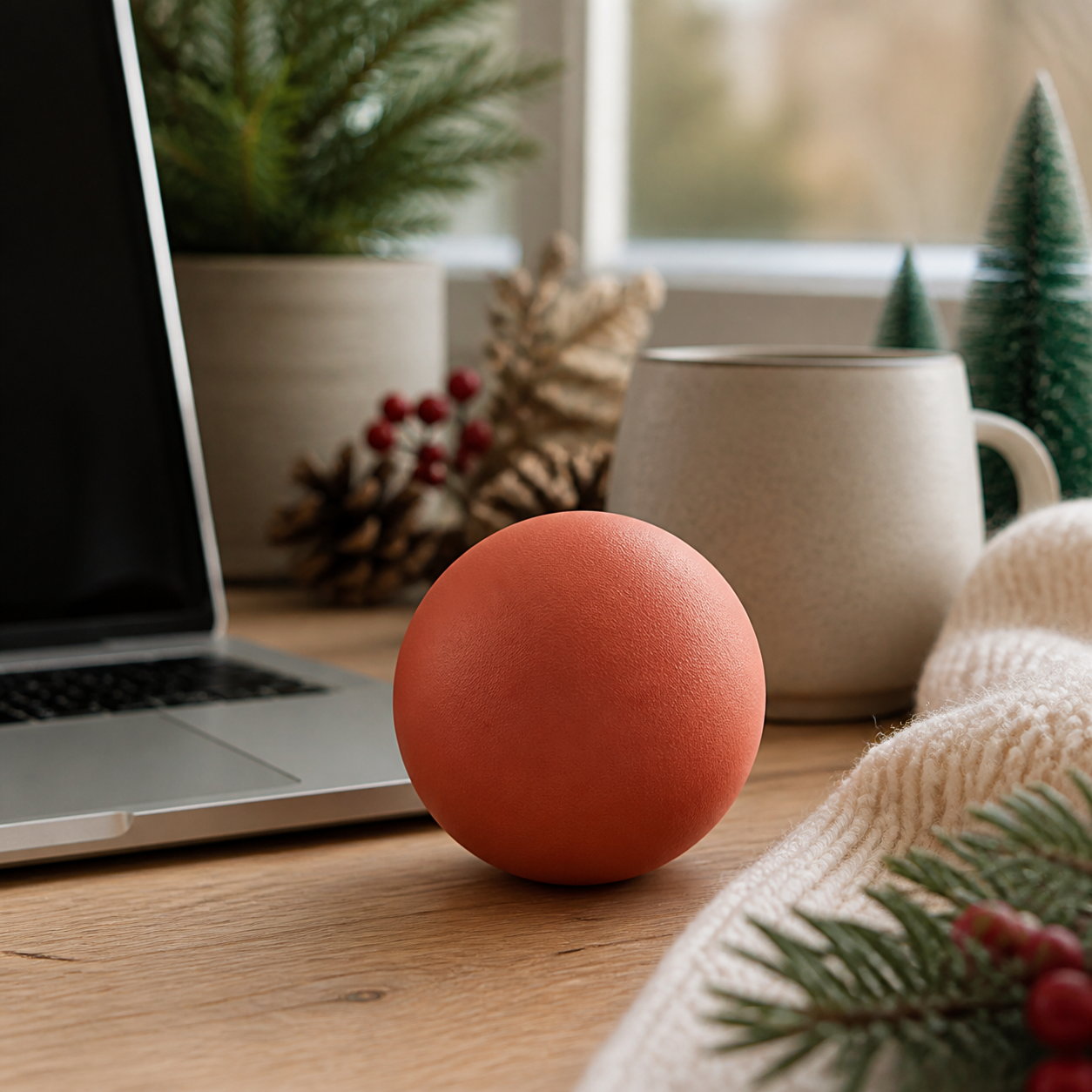 Stressbal voor de thuiswerkplek · Kerst voor een collega