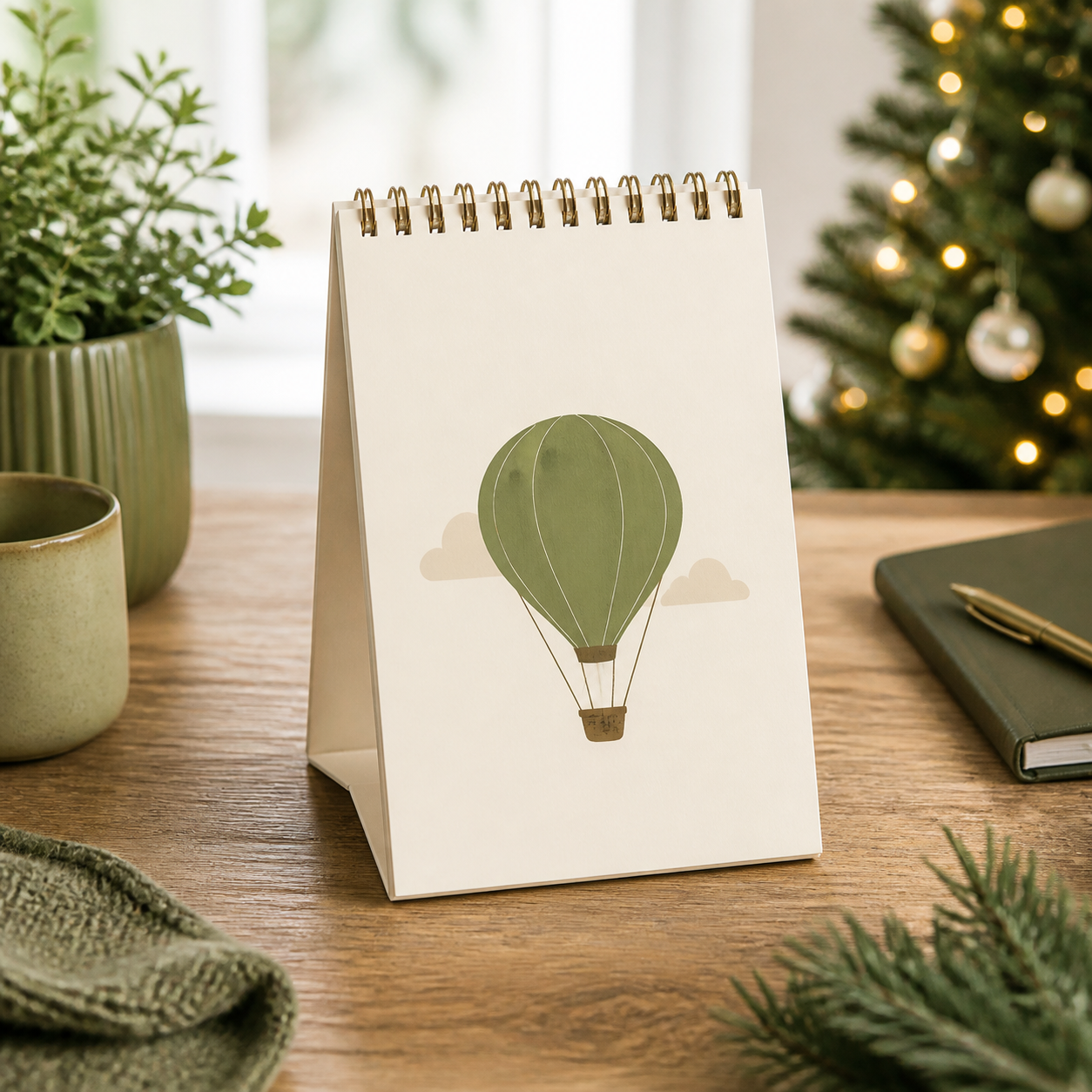 Notitieblok voor een luchtige werkdag · Kerst voor een collega