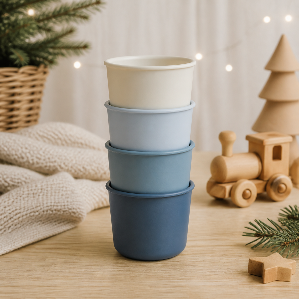 Stapelbeker voor kleine dorstlessers · Kerst voor een kind