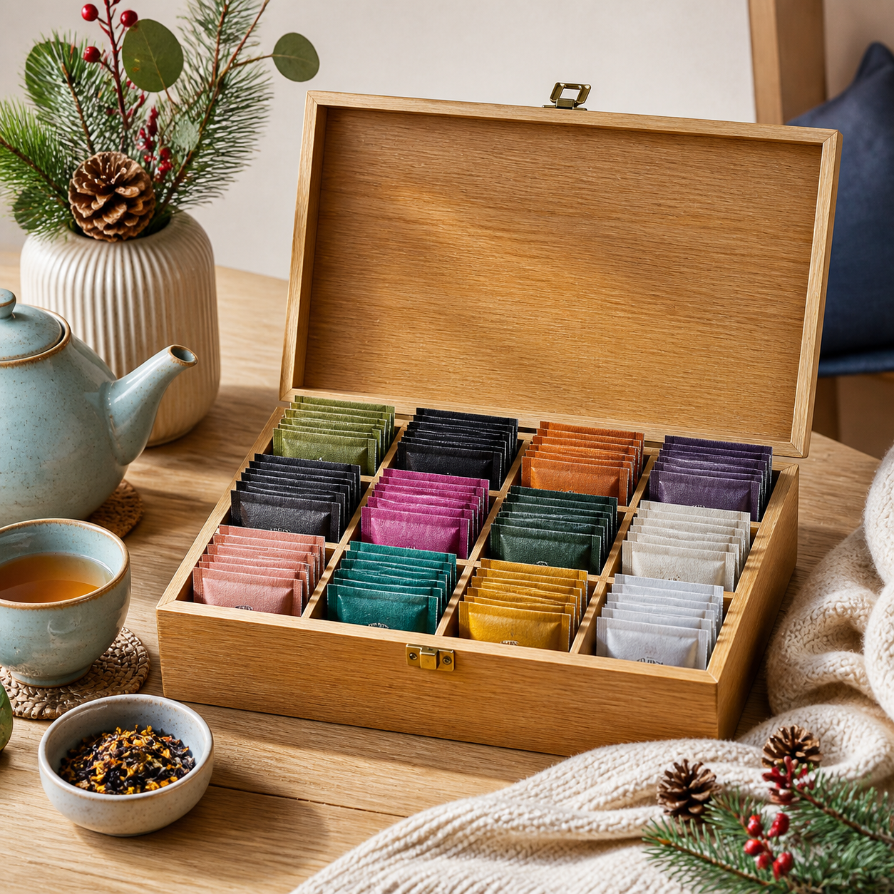 Theeset om nieuwe smaken te ontdekken · Kerst voor een ouder