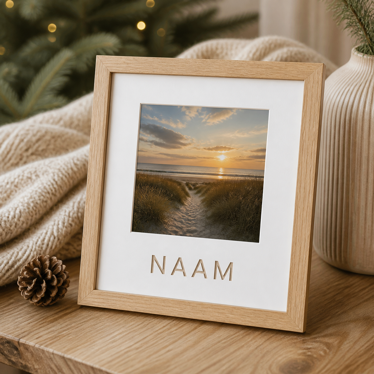 Fotolijst met naam of eigen foto · Kerst voor je partner