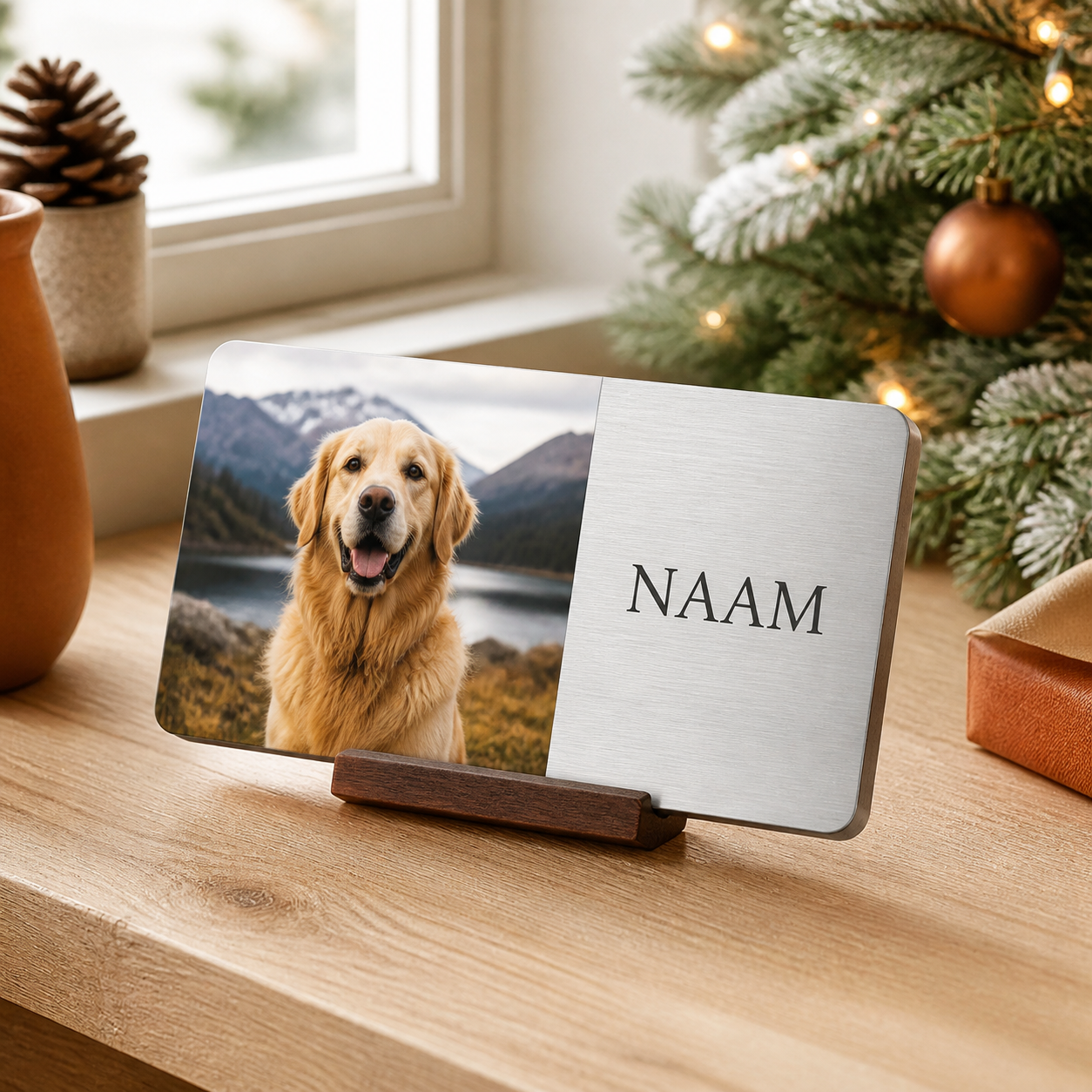 Naamplaatje met naam of eigen foto · Kerst voor je partner