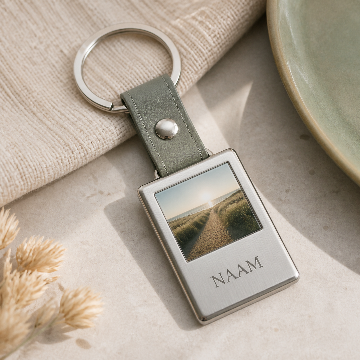 Sleutelhanger met naam of eigen foto · Verjaardag voor een ouder