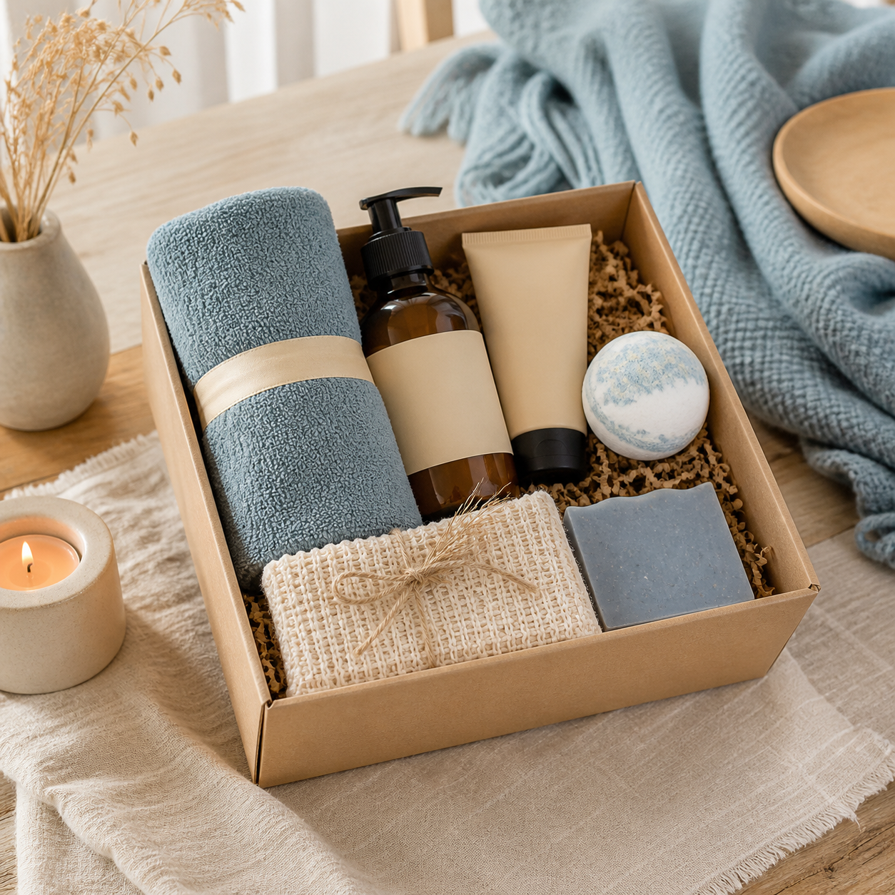 Verzorgingsbox voor een ontspannen weekend · Bedankje voor je partner