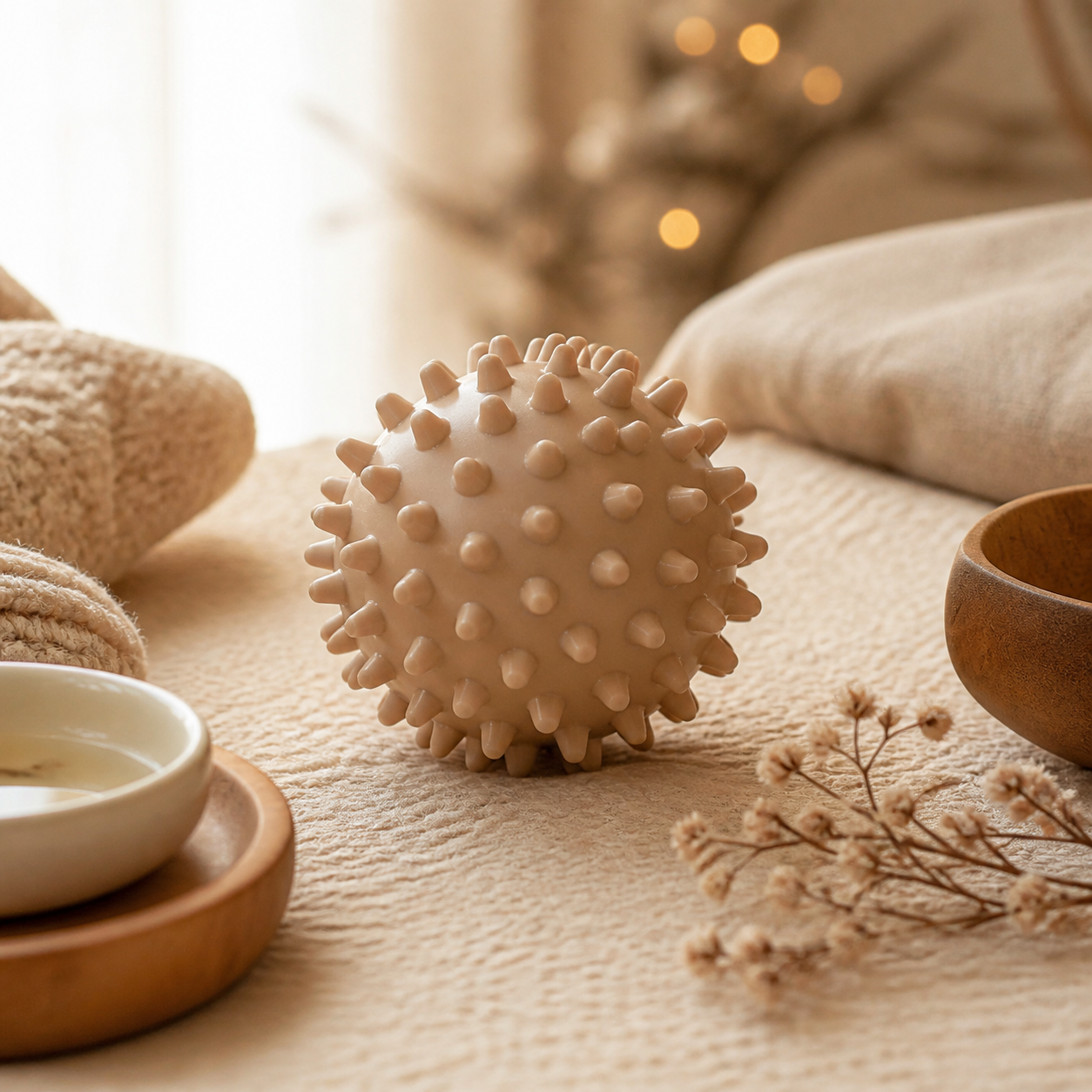 Massagebal voor een rustig selfcaremoment · Kerst voor een ouder