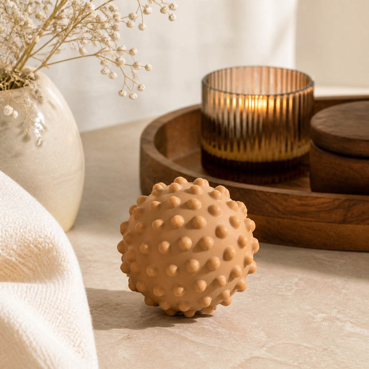 Massagebal als luxe verwenmoment · Moederdag voor een ouder