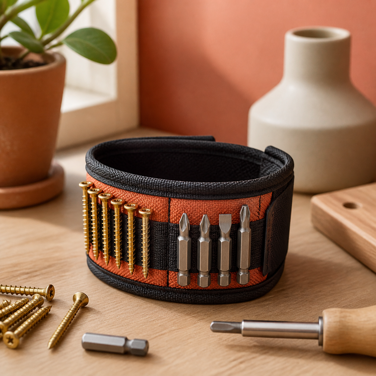 Magnetische polsband voor klussers