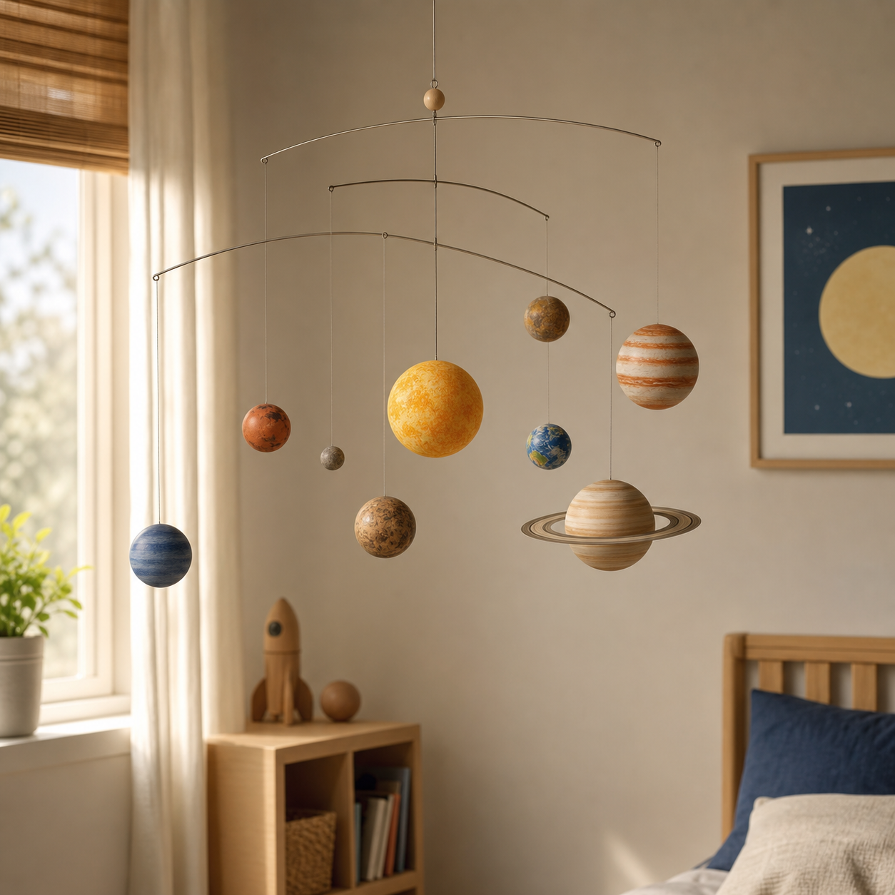 Planeetmobiel voor jonge astronauten · Verjaardag voor een kind